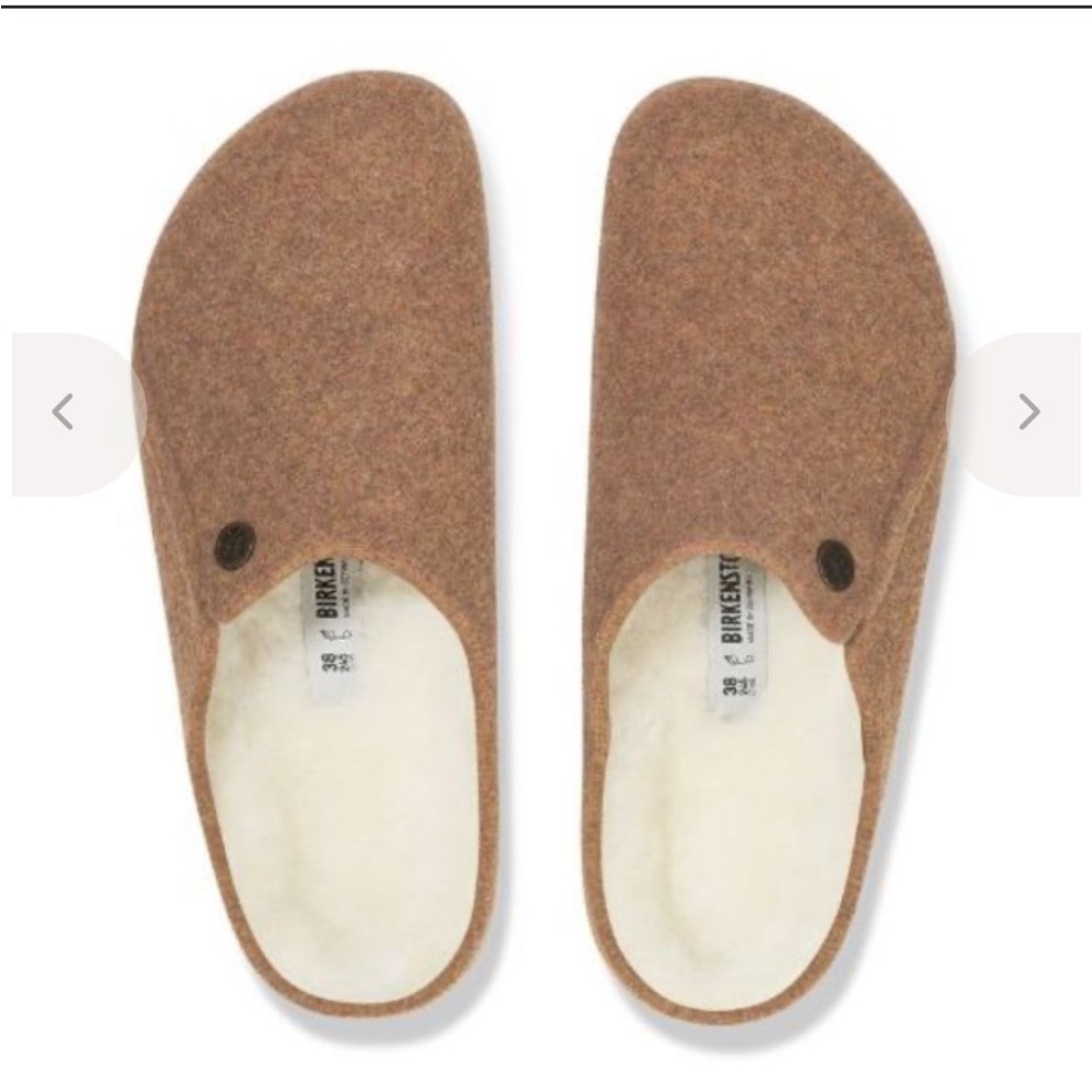 Birkenstock Felt Boston Clogs in Brown